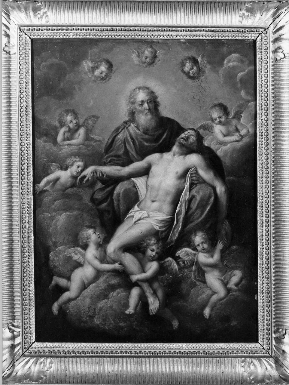 Dio Padre cinto da angeli sostiene il corpo di Cristo - Firenze